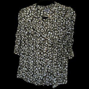 Democracy Smocked Ruffled Blouse - MEDIUM